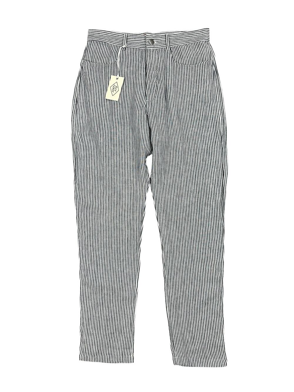 Alex Crane Cham Linen Feel Breezy Button Fly Lines Pants NWT — Size 28